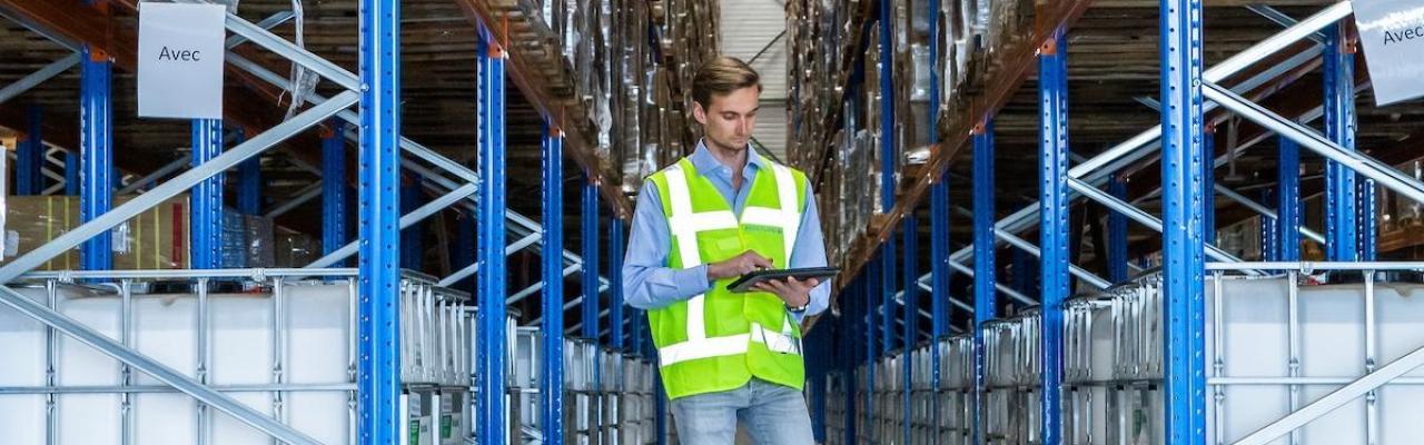 Nieuwe inrichting warehouse met behulp van de bedrijfsscan
